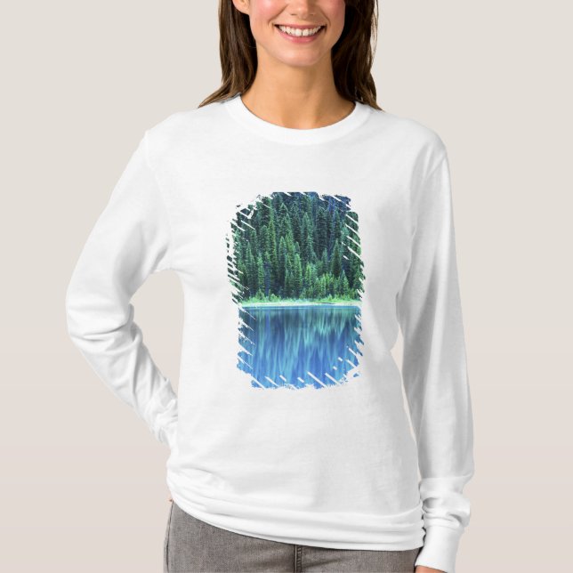 Emerald Lake, Yoho NP, BC, Kanada Tee Shirt (Framsida)