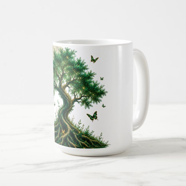 emerald magic tree latte mug kaffemugg (Framsida höger)