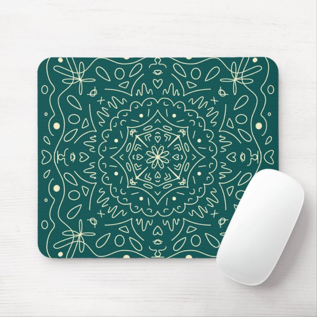 Emerald Mandala Mouse Pad Musmatta (Med mus)