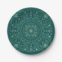 Emerald Mandala Papprare Tallrikar