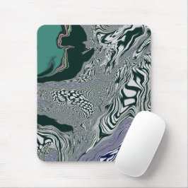 ’Emerald Marble Flow’ Mousepad Musmatta