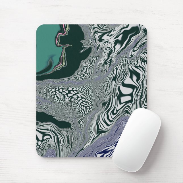 ’Emerald Marble Flow’ Mousepad Musmatta (Med mus)
