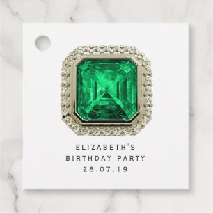 Emerald May Birthstone Gåvor Etiketter