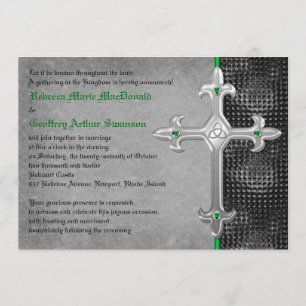 Emerald Medieval Celtic Kor bröllopsinbjudning Inbjudningar