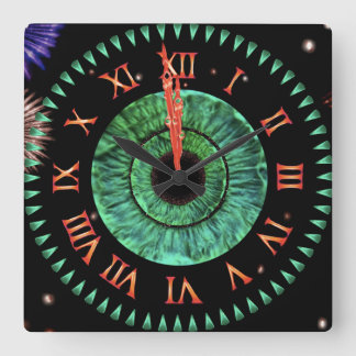 Emerald Midnight Clock Fyrkantig Klocka