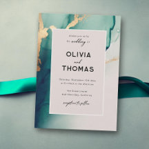 Emerald Modern Ram Elegant  Chic Beach Wedding