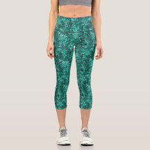 Emerald  Mönster High Waisted Yoga Capris