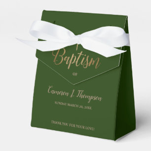 Emerald mörk grönt guld kor Baptism Tack Presentaskar