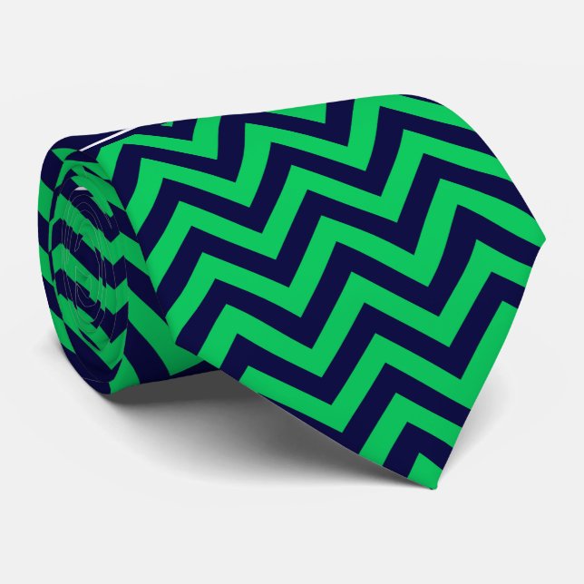 Emerald Navy LG Chevron Navy Blue Namn Monogram Slips (Rullad)