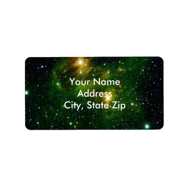 Emerald Nebula Adressetikett (Framsidan)