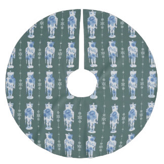 Emerald Nutcracker Träd Skirt Julgransmatta Borstad Polyester