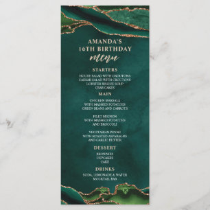 Emerald och Ro Guld Menu Meny