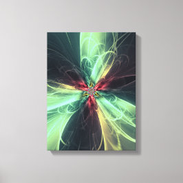 Emerald Plasma Energi Fraktal Konst Canvastryck