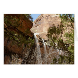 Emerald Pool Falls I från Zion National Park Hälsningskort