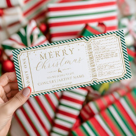 Emerald Rand-konsert Biljett gift-kupongkort Inbjudningar