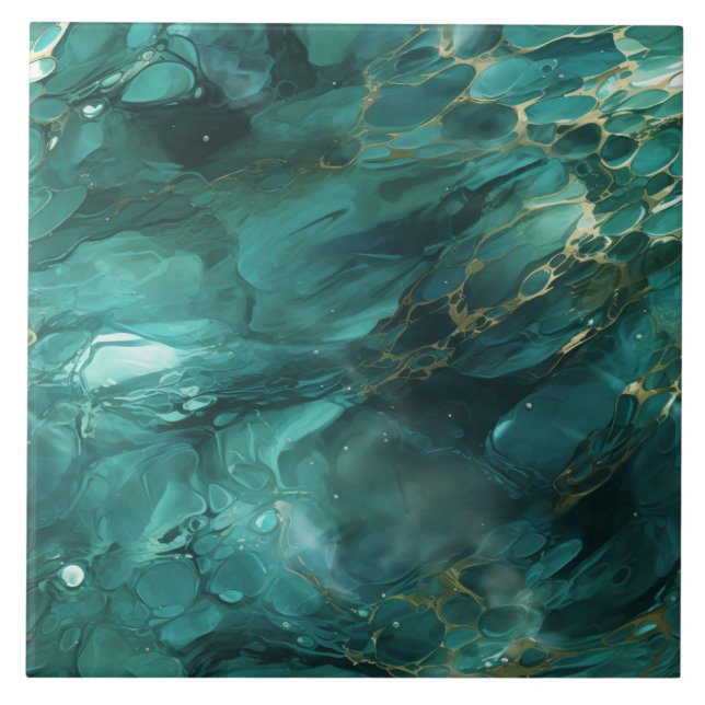 Emerald River, Hyper Realistic, sjölös Kakelplatta (Framsidan)