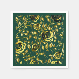Emerald Romance bröllopsservetter Pappersservett