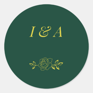 Emerald Romance wedding stickers  Runt Klistermärke
