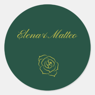 Emerald Romance wedding stickers  Runt Klistermärke