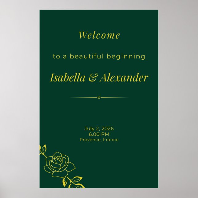 Emerald Romance welcome poster (Framsidan)