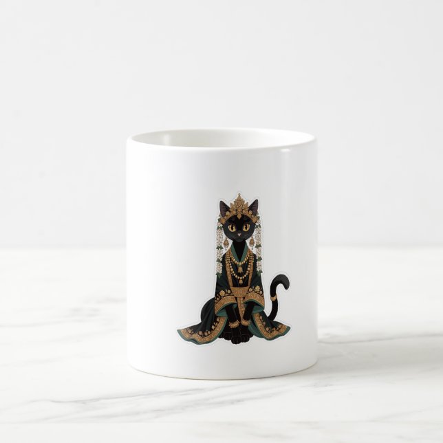 Emerald Royal Cat Empress Tote Bag Kaffemugg (Center)