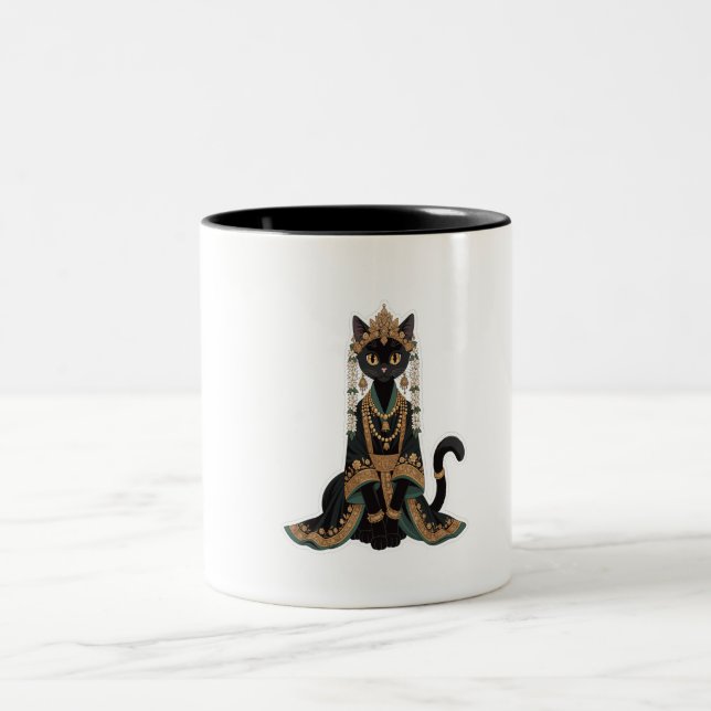 Emerald Royal Cat Empress Totebag Två-Tonad Mugg (Center)