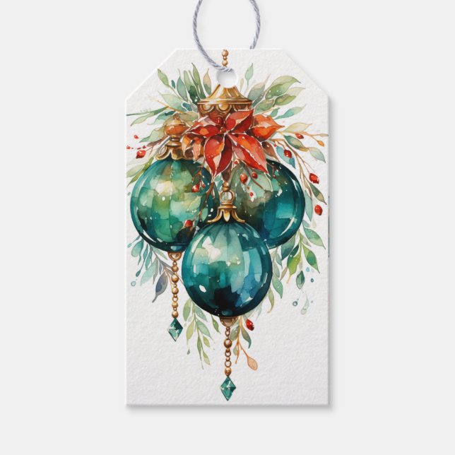 Emerald & Ruby Delight: En Fusion Red & Grönt Presentetikett (Framsidan)