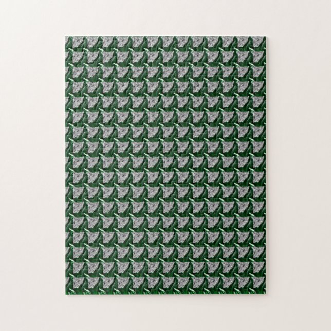 Emerald Ruby Diamond Gemstone Art Red Grönt Pussel (Vertikal)