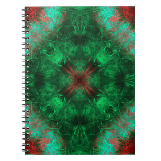 Emerald Sacred Geometri Fraktal Konst Anteckningsbok