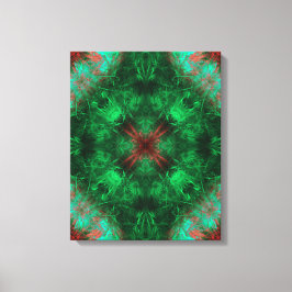 Emerald Sacred Geometry Fractal Art Canvastryck