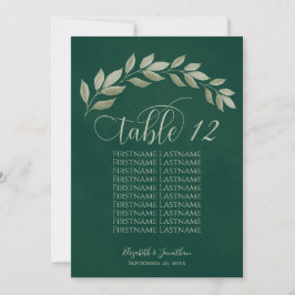 Emerald & Sage Löv Bordsnummer med Namn