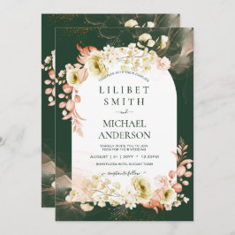 Emerald Season Coral Grönt Blommigt Bröllop