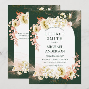 Emerald Season Coral Grönt Blommigt Bröllop