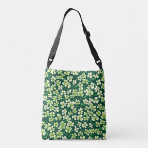 Emerald Shamrock Tapestry: Mörk grönt Delight Axelväska