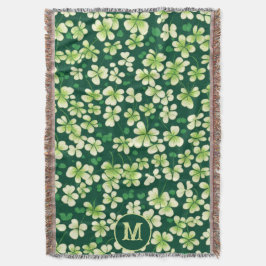 Emerald Shamrock Tapestry: Mörk grönt Delight Filt