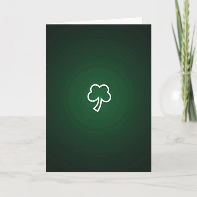 Emerald Shamrock Turkort Kort (Framsida)