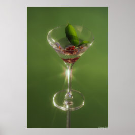 Emerald Sip: Botanisk Trädgård Cocktail Art Poster