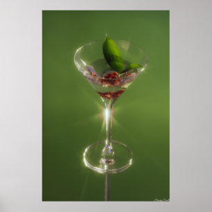 Emerald Sip: Botanisk Trädgård Cocktail Art Poster