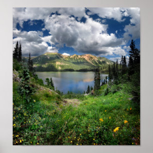 Emerald Sjö 4 - Weminuche Wilderness - Colorado Poster