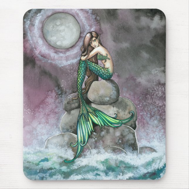Emerald Sjöjungfru Fantasy Art Mousepad Musmatta (Framsidan)