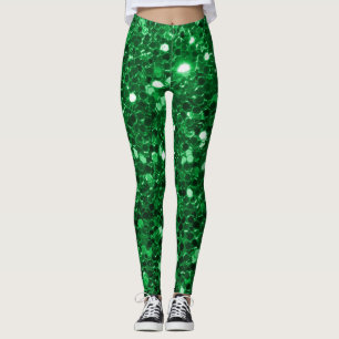 Emerald Sjöjungfru Glitter Leggings