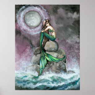 Emerald Sjöjungfru Poster Print från Molly Harriso