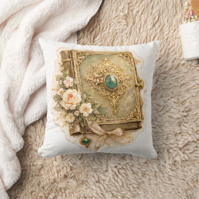 Emerald Storybook Fairytale Throw Pillow Kudde (Filt)