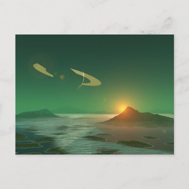 Emerald Sunset Vykort (Framsida)