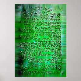 Emerald-tabletter Thoth Hermes Trismegist art post Poster