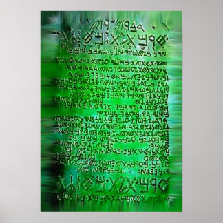 Emerald-tabletter Thoth Hermes Trismegist art post Poster