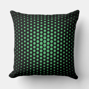 Emerald Techno Dots Modern Black Kudde