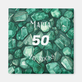 Emerald-Thned May Birthday-Anpassningsbarna Magnet