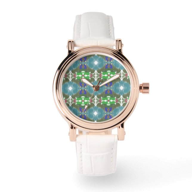 Emerald Tide Kaleidoscope Armbandsur (Framsida)