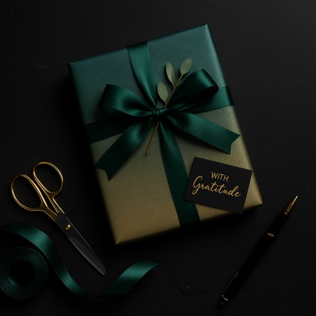 Emerald till Guld Ombre Shimmer Presentpapper (Skapare uppladdad)